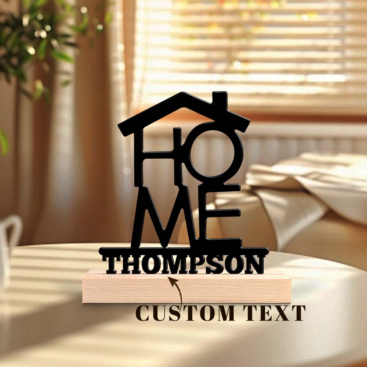 Home Office Gifts - 1Pc Csutom 홈 하우스 모양의 나무