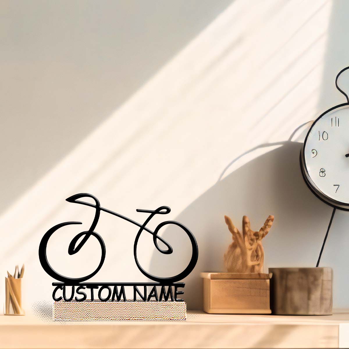 Home Office Gifts - 1Pc Csutom Name 모던 라인 자전거
