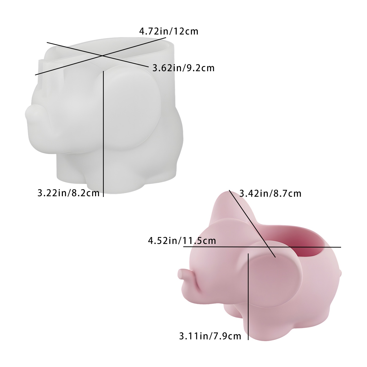 Pen Holder Organizer - DIY 코끼리 모양 수납컵 레진 몰드