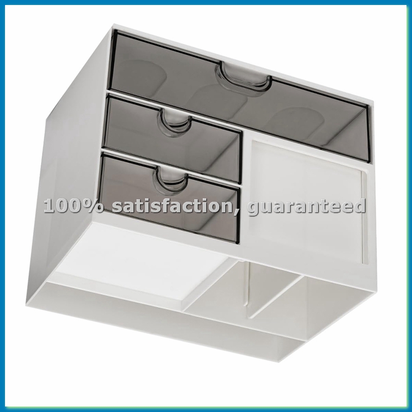 Pen Holder Organizer - 3개의 서랍이 있는 책상 정리함, 책상용