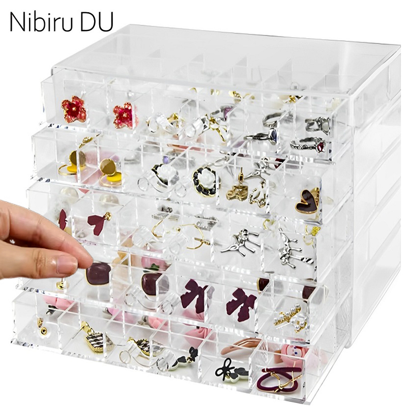 File Cabinet Drawer - 투명 쥬얼리 보관함, 서랍 네일 다이아몬드