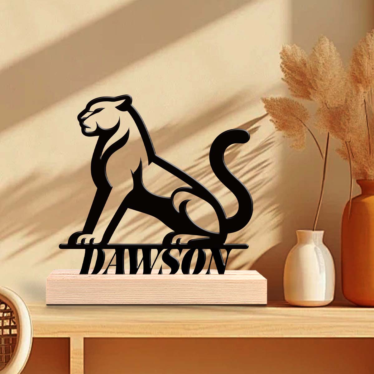 Home Office Gifts - 1Pc Csutom Name Mighty Cheetah 나무