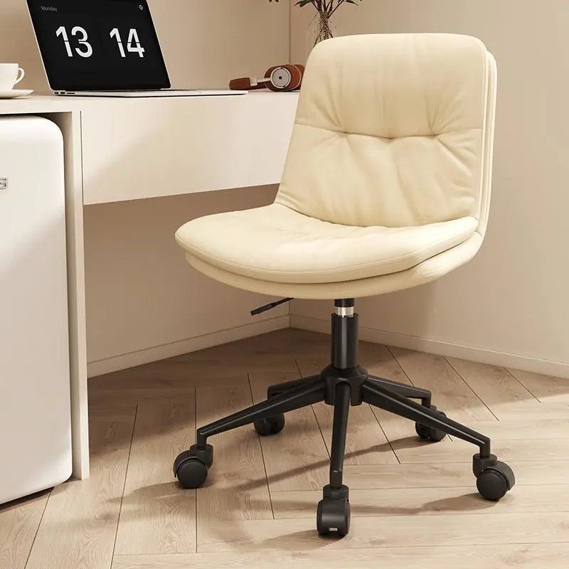 Home Office Desks - 게이밍 의자 크림 화이트 PU 가죽
