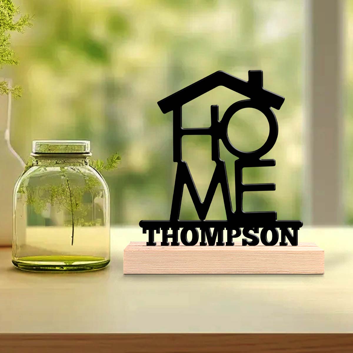 1Pc Csutom 홈 하우스 모양의 나무 베이스 금속 - Home Office Gifts 리뷰 및 가격