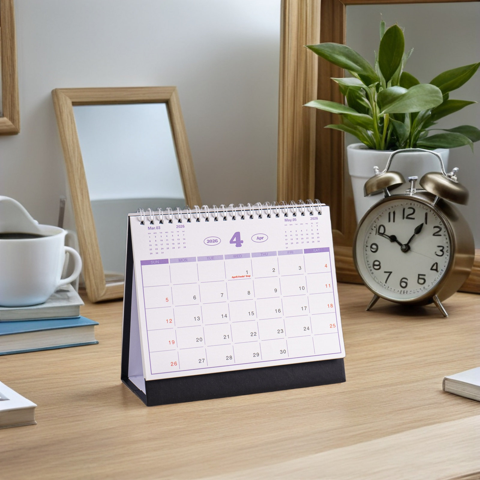 4개입 2026년 플립 캘린더, 데스크 스탠딩 데스크탑 - Home Office Layout 리뷰 및 가격