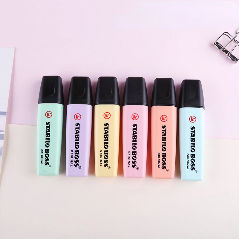 6 가지 색상 STABILO BOSS 마카롱 컬러 형광 - Stabilo Marker Boss 리뷰 및 가격