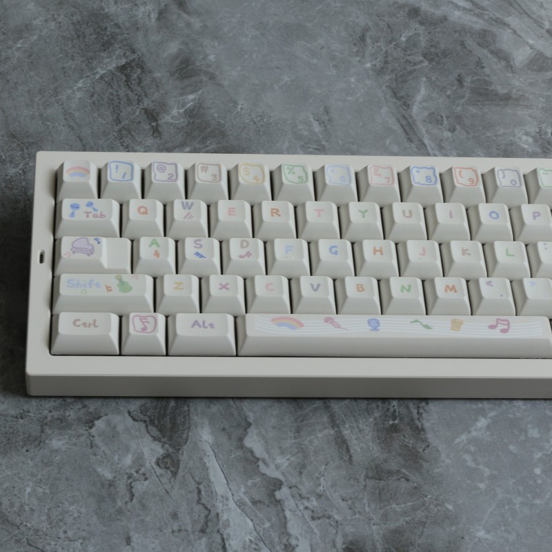 142 키 뮤지컬 노트 PBT 키캡 KCA 프로필 염료 - Home Office Layout 리뷰 및 가격