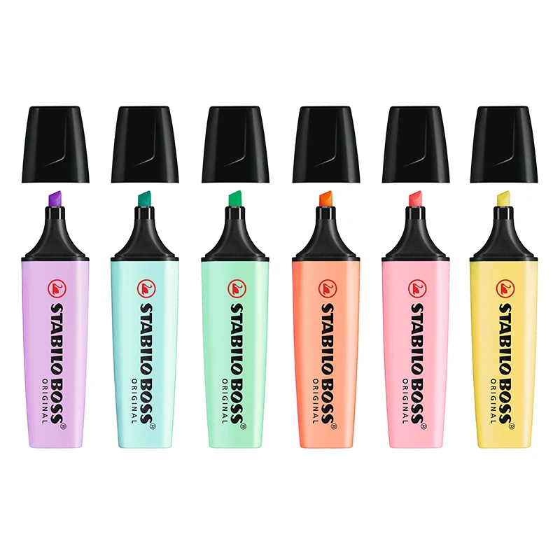 1/6PCS 독일 Stabilo BOSS 마카롱 형광펜 - Stabilo Marker Boss 리뷰 및 가격