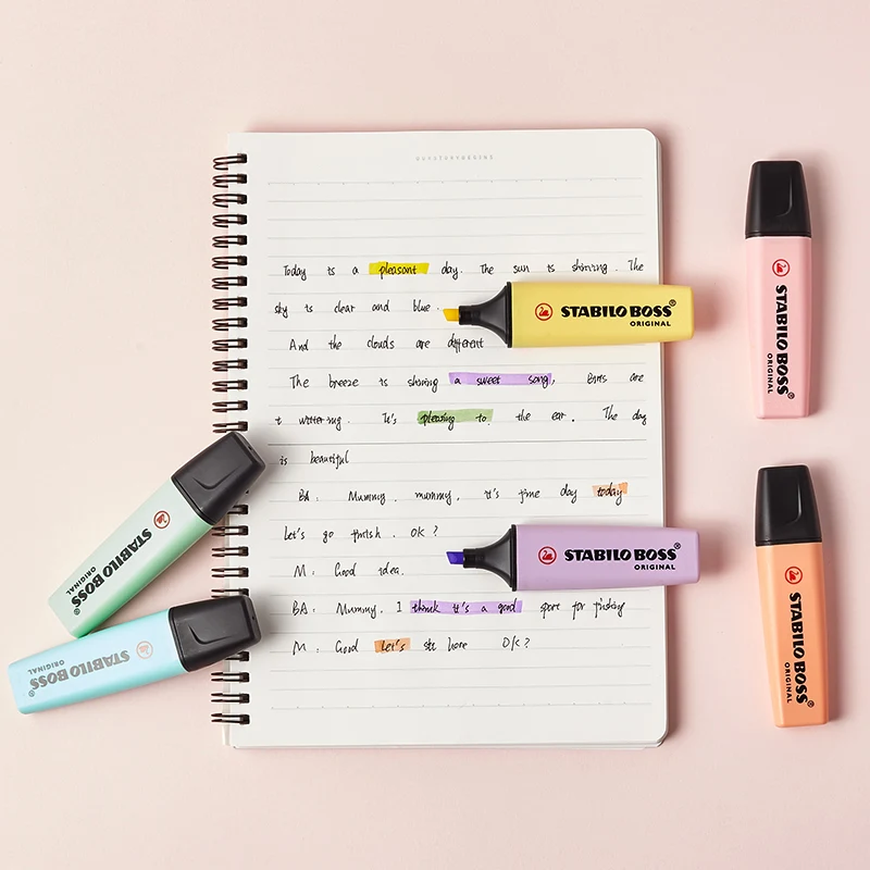 1/6PCS 독일 Stabilo BOSS 마카롱 형광펜 - Stabilo Marker Boss 리뷰 및 가격