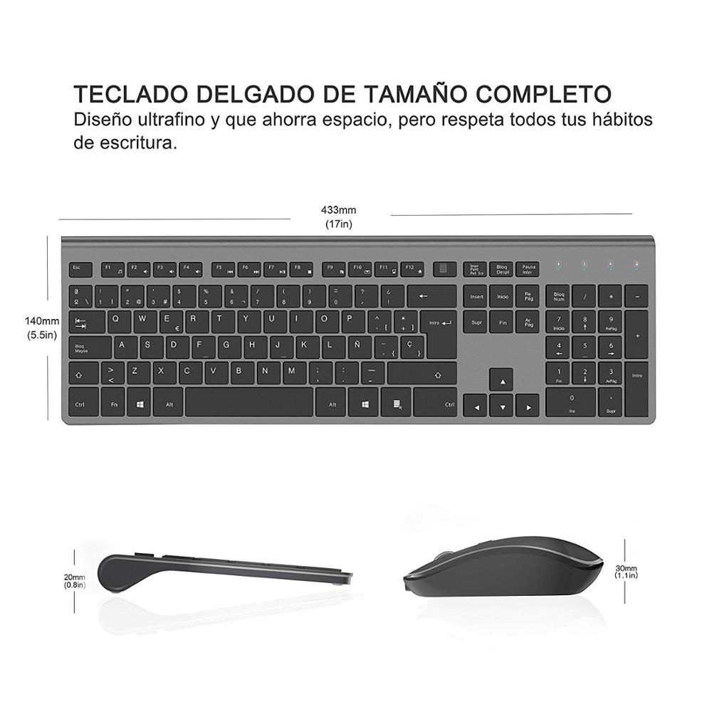 무선 키보드 및 마우스 세트 스페인어 레이아웃 인체공학 - Home Office Layout 리뷰 및 가격