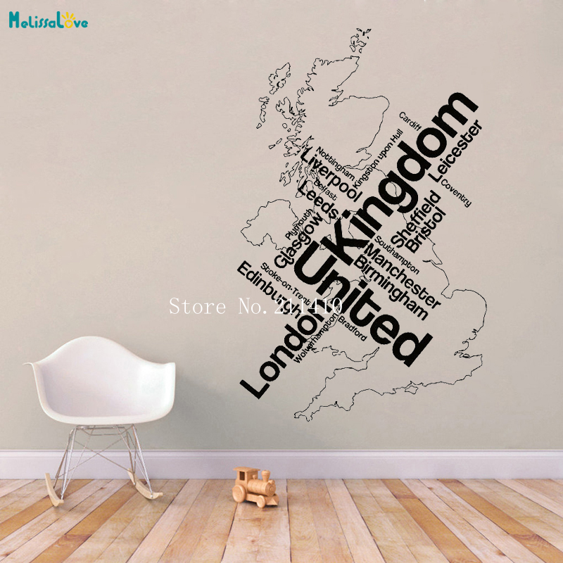 벽 스티커지도 런던 Unied 영국 영국 영어 도시 D - Home Office Of London 리뷰 및 가격