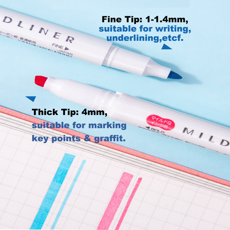 얼룩말 25/35 색상 Mildliner 형광펜 세트  - Zebra Pen Mildliner 리뷰 및 가격