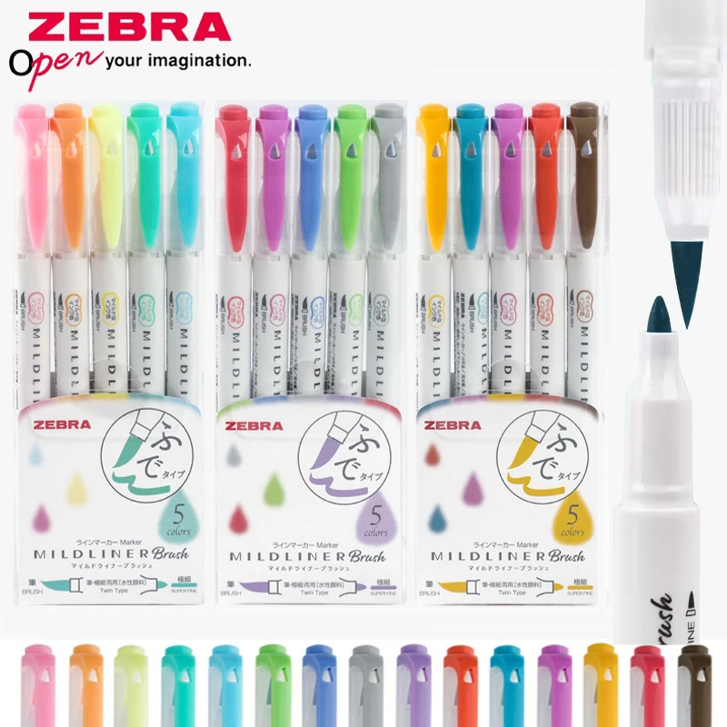 얼룩말 하이라이터 WFT8 밀드라이너 브러시 마크 펜, - Zebra Pen Mildliner 리뷰 및 가격