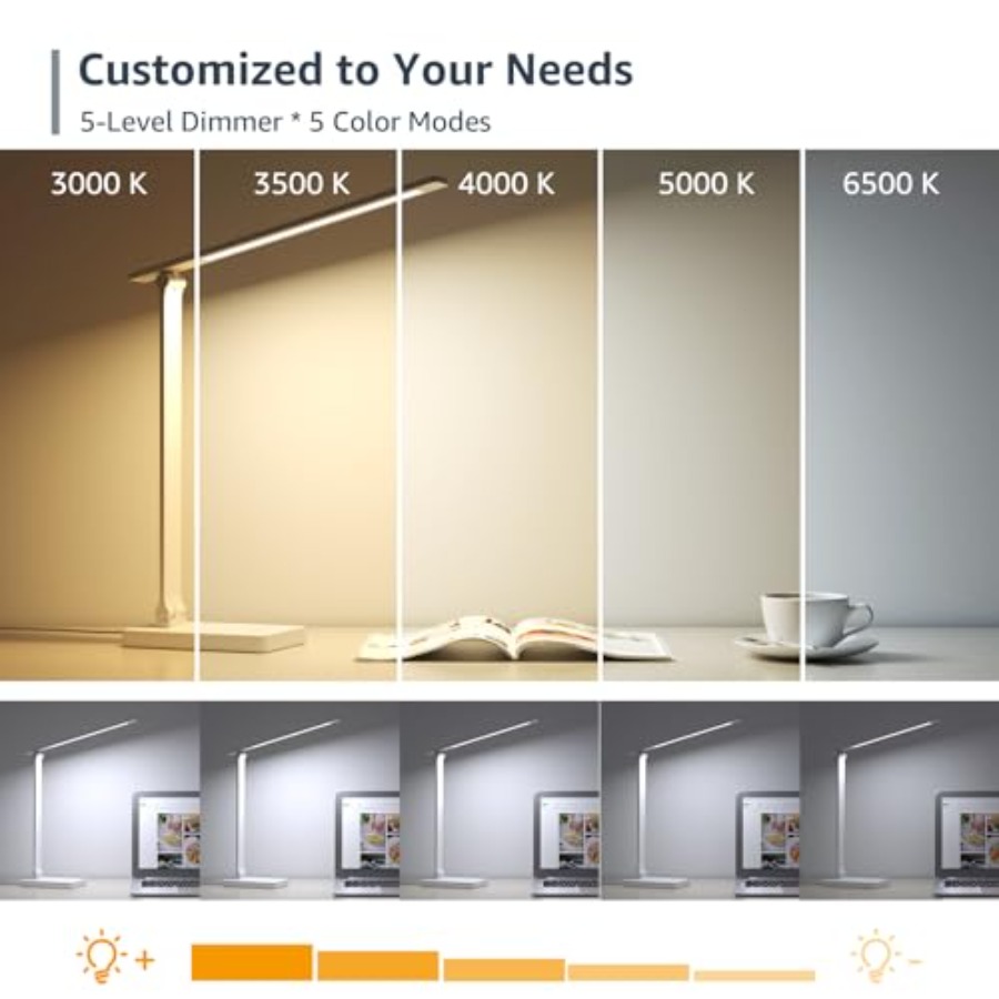 LED 책상 램프, 금속 데스크 라이트 9.5W 800 - Home Office Desks 리뷰 및 가격