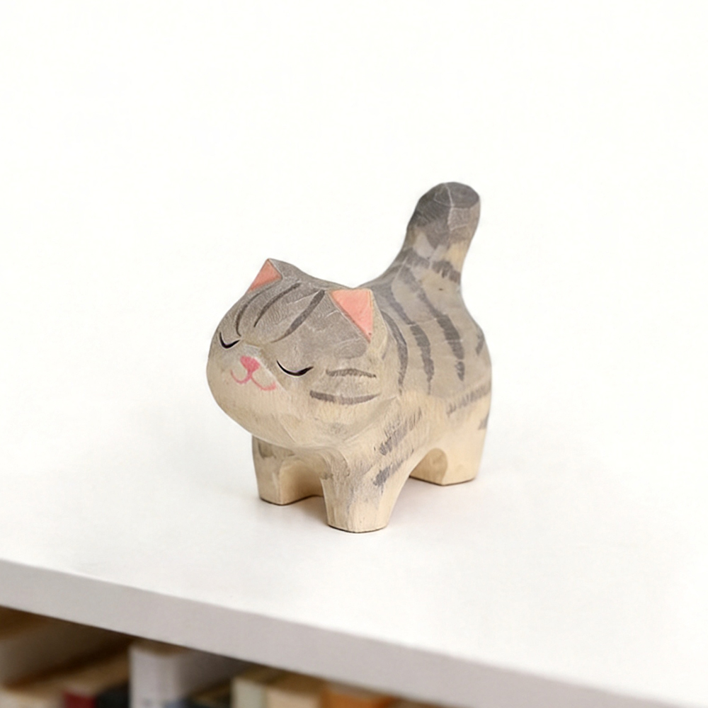 귀여운 황금 그라데이션 고양이 그림 장식품 나무 장식  - Home Office Freelancer 리뷰 및 가격