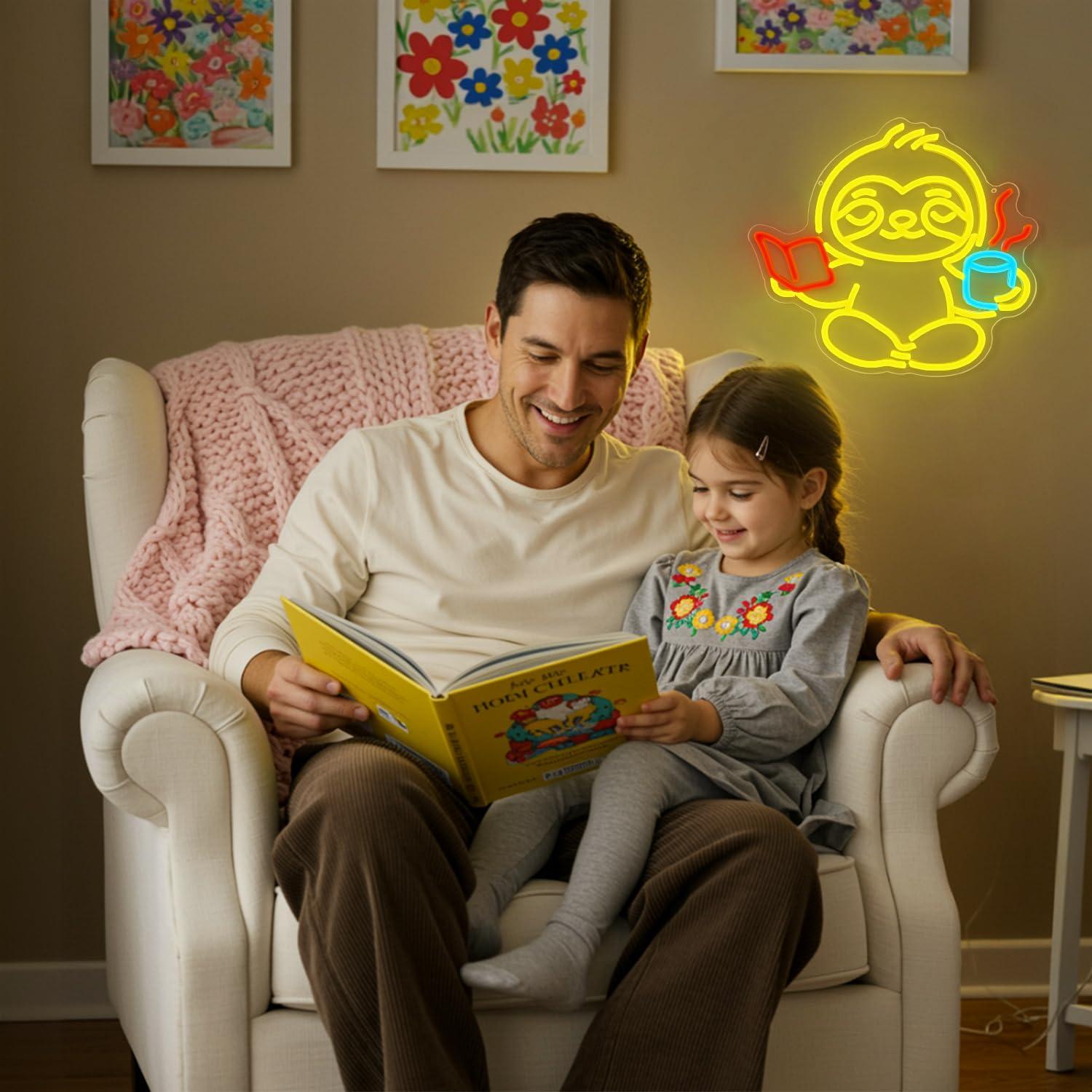나무늘보 네온사인 USB 디밍 가능 LED 조명 침실  - Home Office Gifts 리뷰 및 가격