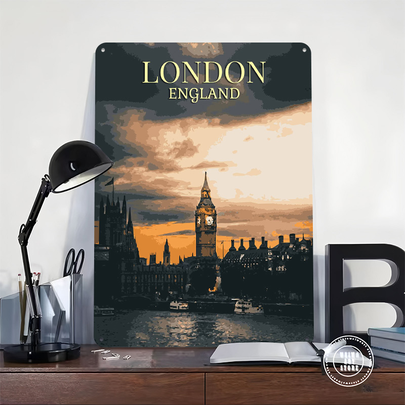 빈티지 런던 틴플레이트 포스터 맞춤형 벽 장식 레트로  - Home Office Of London 리뷰 및 가격