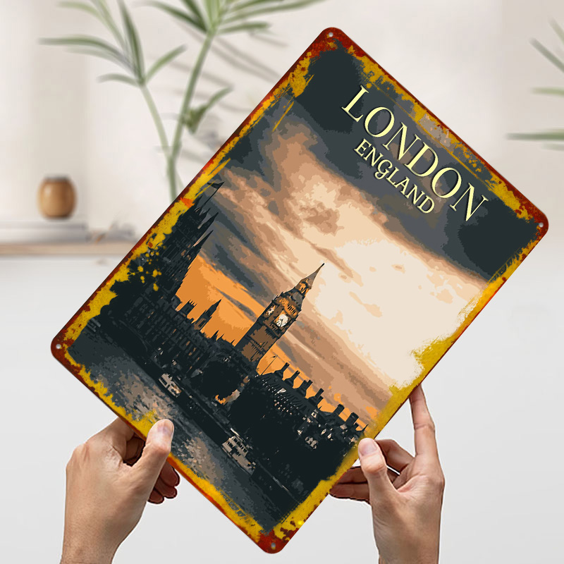 빈티지 런던 틴플레이트 포스터 맞춤형 벽 장식 레트로  - Home Office Of London 리뷰 및 가격
