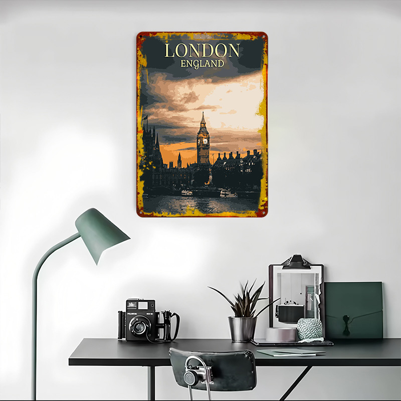 빈티지 런던 틴플레이트 포스터 맞춤형 벽 장식 레트로  - Home Office Of London 리뷰 및 가격