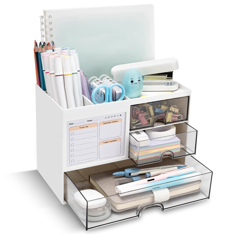 3개의 서랍이 있는 책상 정리함, 책상용 다기능 연필  - Pen Holder Organizer 리뷰 및 가격