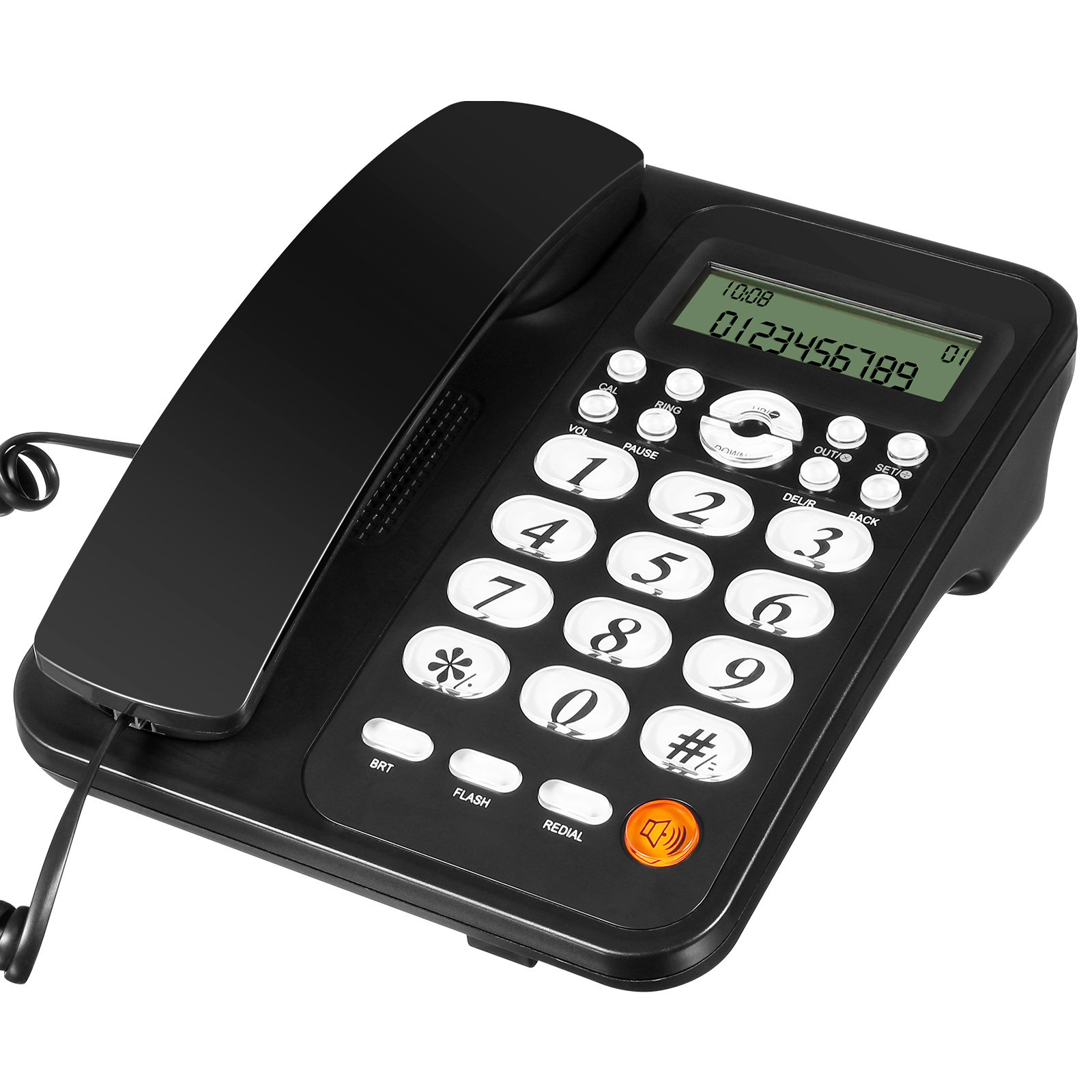 발신자 ID 표시 기능이 있는 유선 전화기, 큰 숫자로 - Home Office Phone Number 리뷰 및 가격