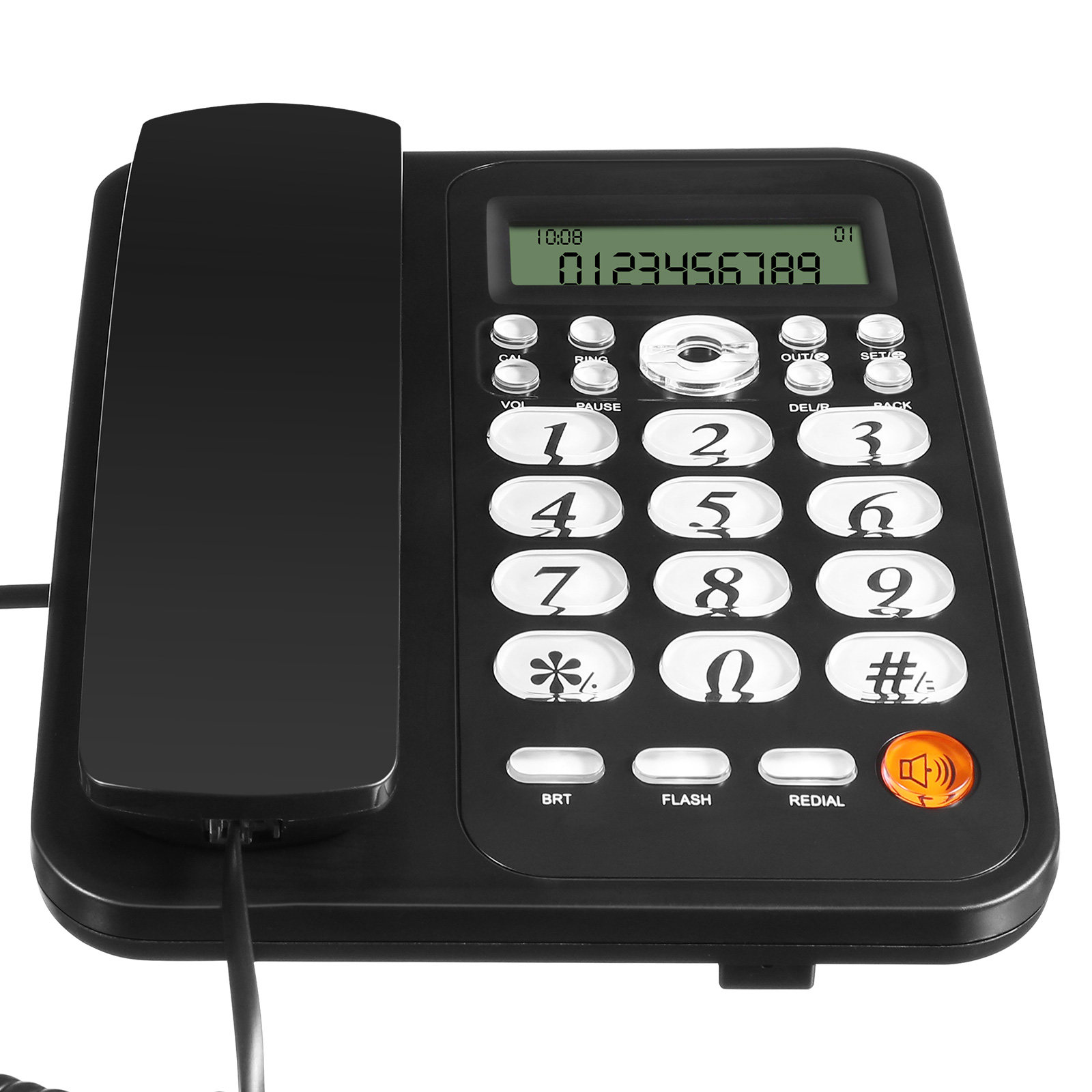 발신자 ID 표시 기능이 있는 유선 전화기, 큰 숫자로 - Home Office Phone Number 리뷰 및 가격