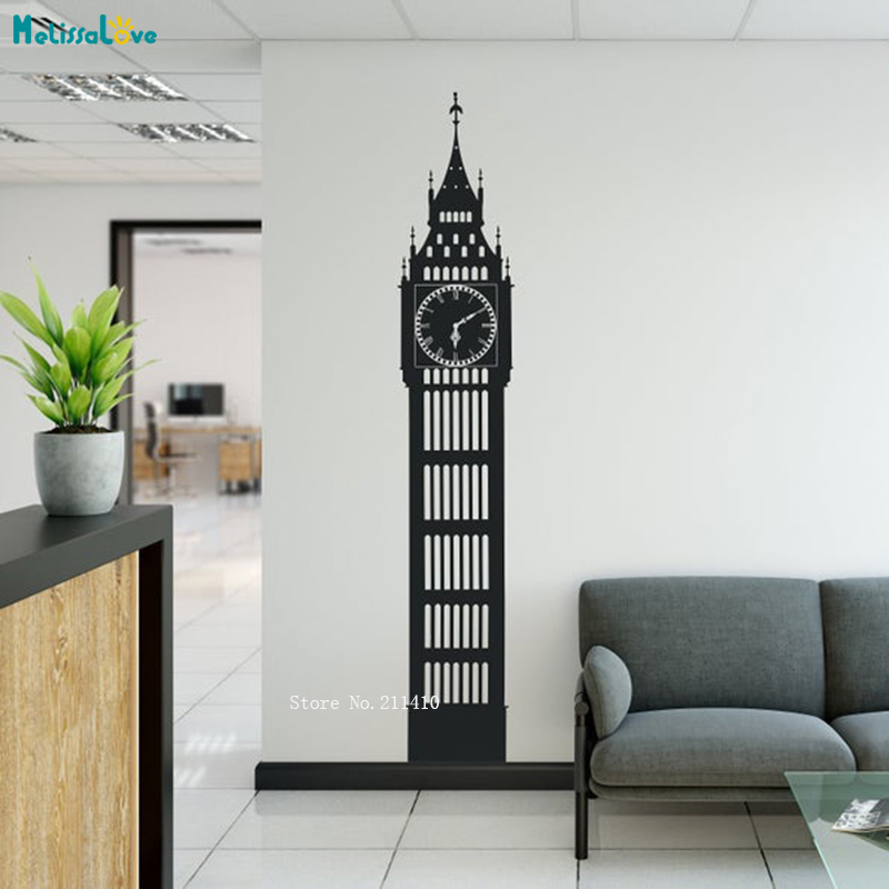 시계 모양 벽 스티커 런던 아트 영국 여행 장식 학교  - Home Office England 리뷰 및 가격