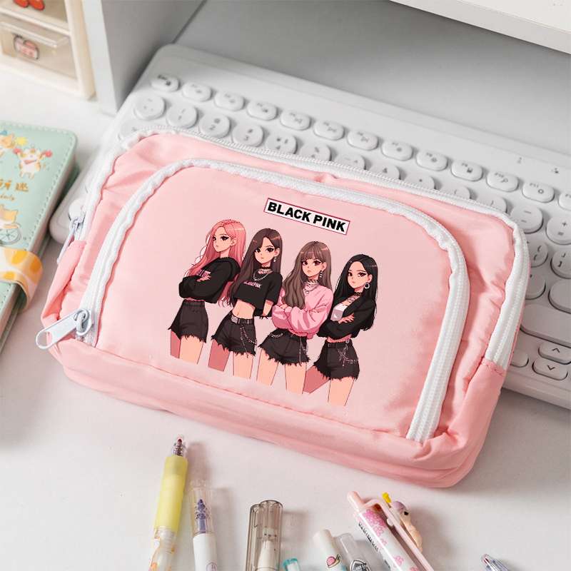 블랙핑크 대용량 캔버스 연필 케이스 학생용 Kpop B - Pen Holder Organizer 리뷰 및 가격