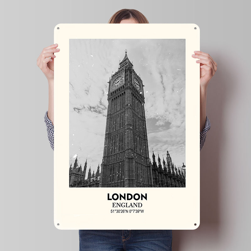 런던 빅벤 인쇄 포스터 맞춤형 레트로 벽 예술 빈티지  - Home Office Of London 리뷰 및 가격