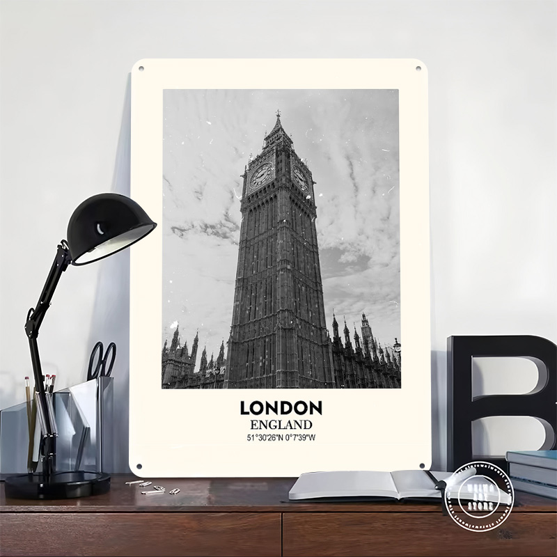 런던 빅벤 인쇄 포스터 맞춤형 레트로 벽 예술 빈티지  - Home Office Of London 리뷰 및 가격
