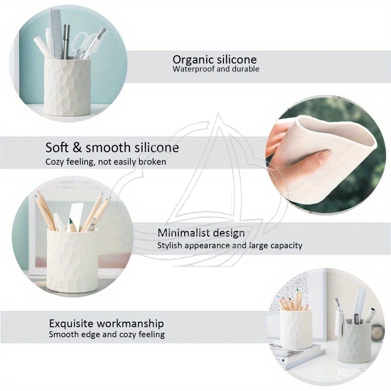 흰색 실리콘 펜 홀더 데스크탑 정리함 학생용 다기능 수 - Pen Holder Organizer 리뷰 및 가격
