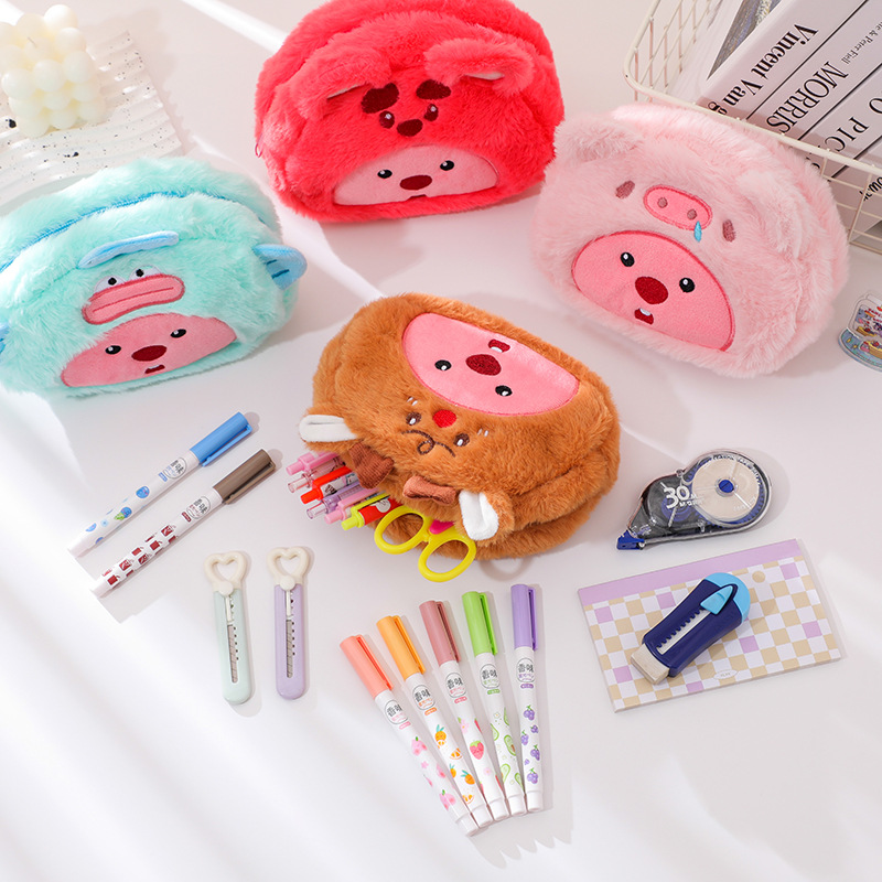 만화 플러시 연필 가방 학생용 귀여운 수납 가방 펜,  - Pen Holder Organizer 리뷰 및 가격