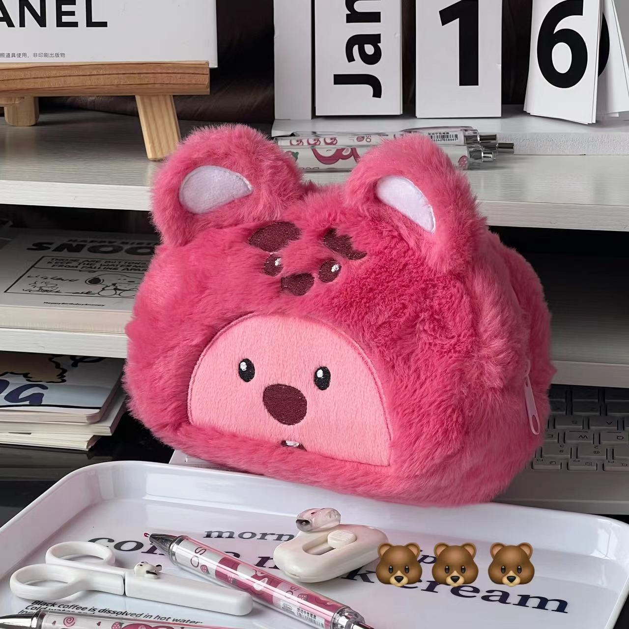 만화 플러시 연필 가방 학생용 귀여운 수납 가방 펜,  - Pen Holder Organizer 리뷰 및 가격